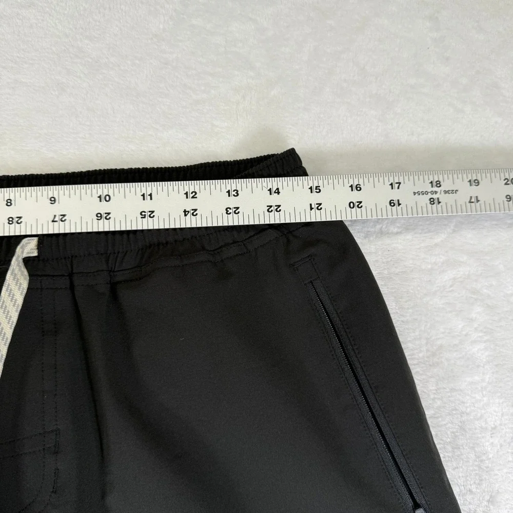 Vuori Mens Performance Jogger Pants Black Size L Elastic Waist Zipper Pockets